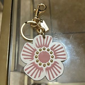 Coach Leather Flower Charm